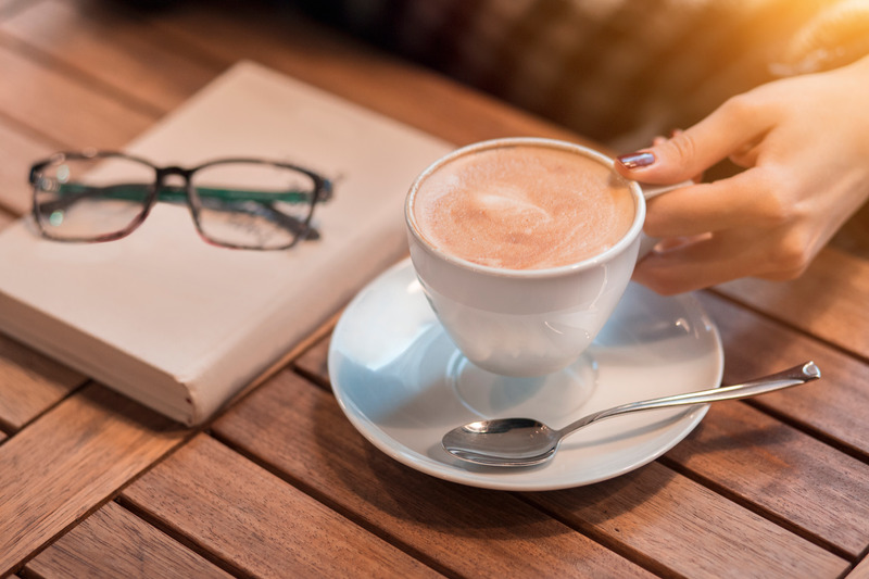 coffee book and glasses